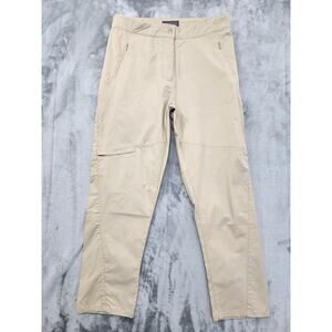 Magellan's High Rise Slim Leg Fishing Pants Size 12 Khaki Outdoors Zip Pockets